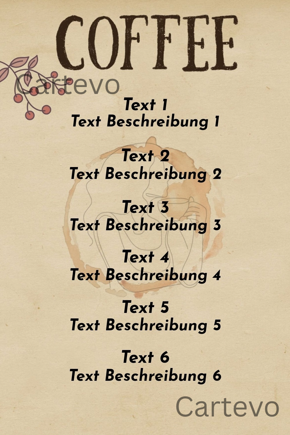 Kaffeekarte Vintage (Big)