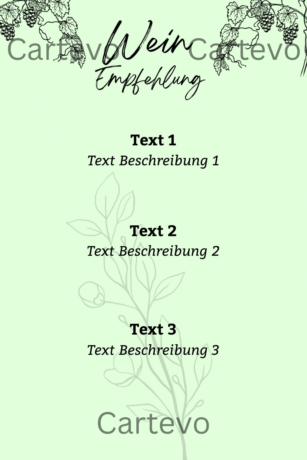 Weinkarte Spring (Small)