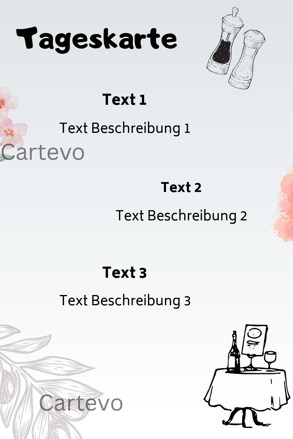 Tageskarte Leichter Genuss