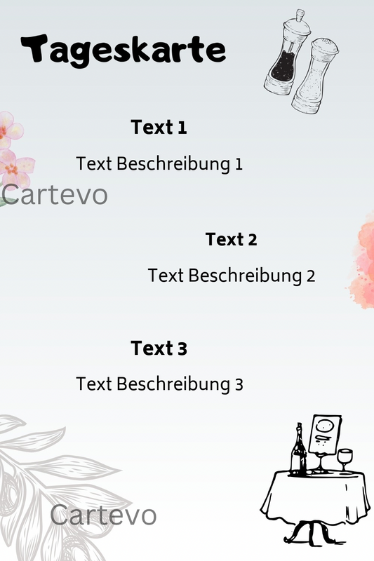 Tageskarte Leichter Genuss