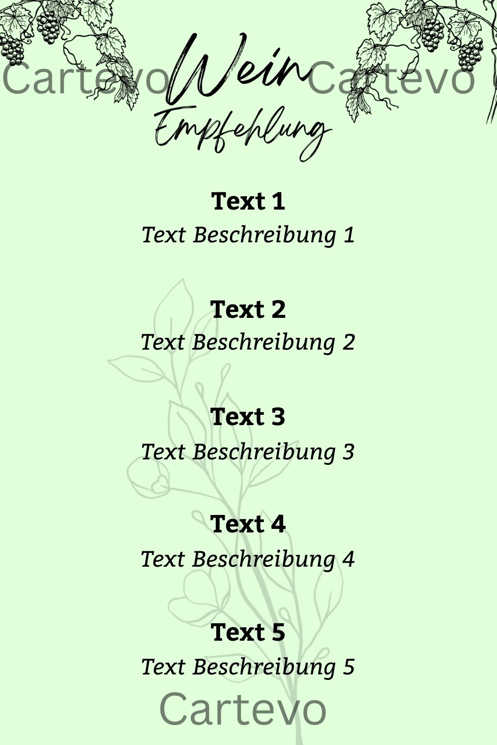 Weinkarte Spring (Big)