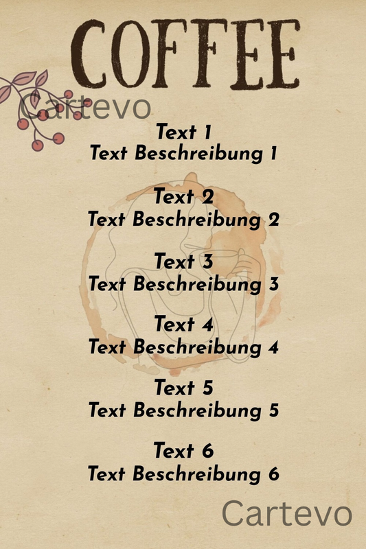 Kaffeekarte Vintage (Big)