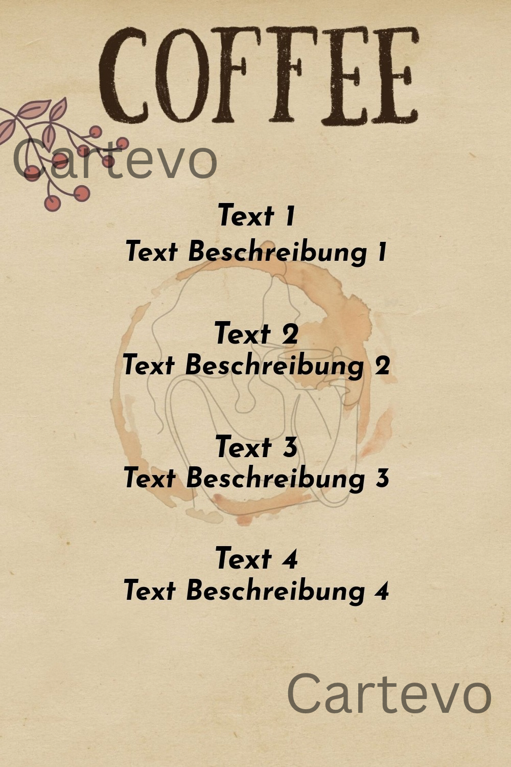 Kaffeekarte Vintage (Small)